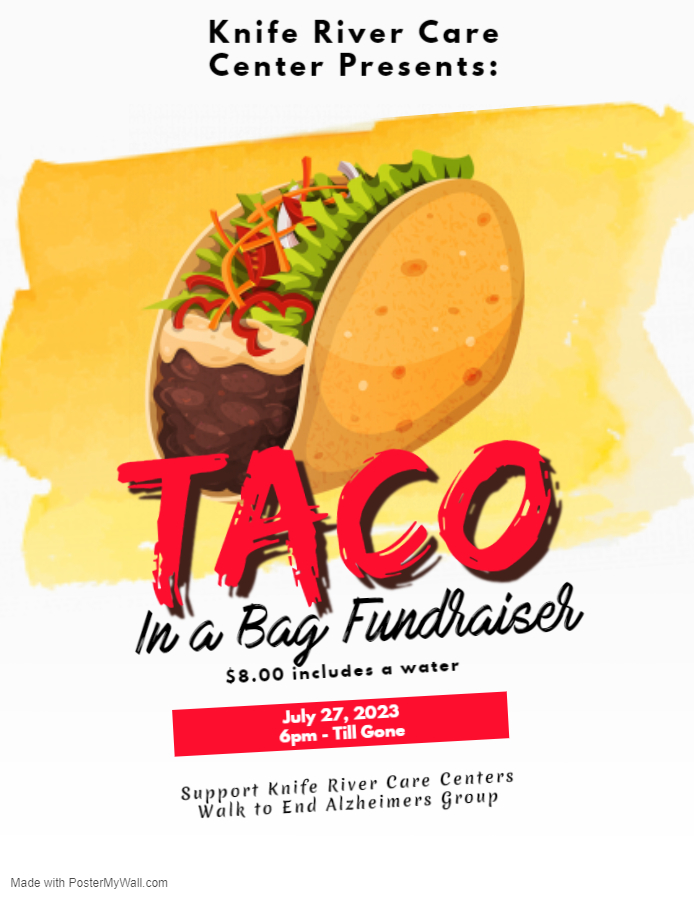 Taco in a bag fundraiser $8  7/27/23  6 PM