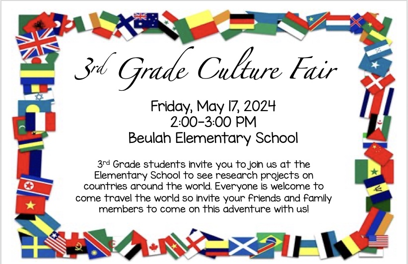3rd Grade Culture Fair Photo - Click Here to See